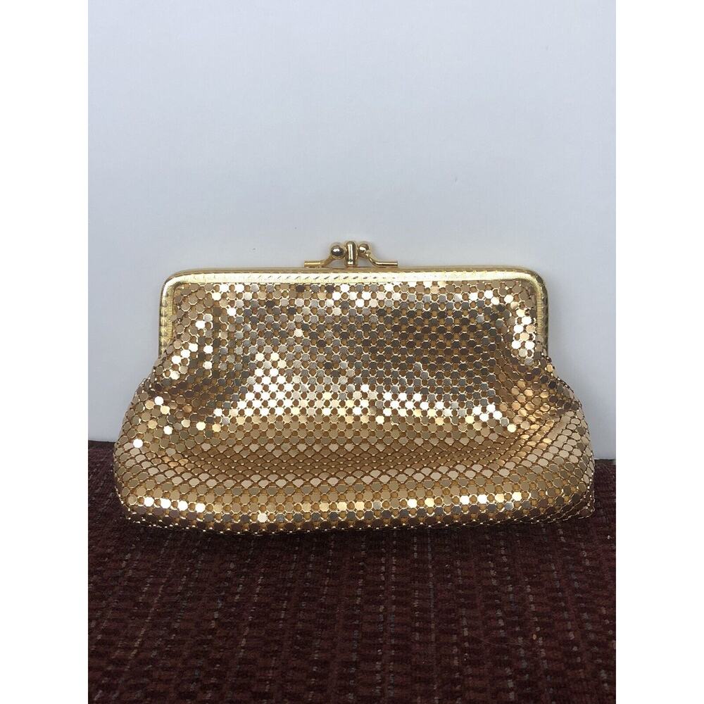 Vintage gold mesh Evening Clutch Bag Purse